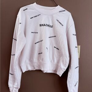 SoulCycle White Crewneck Sweatshirt